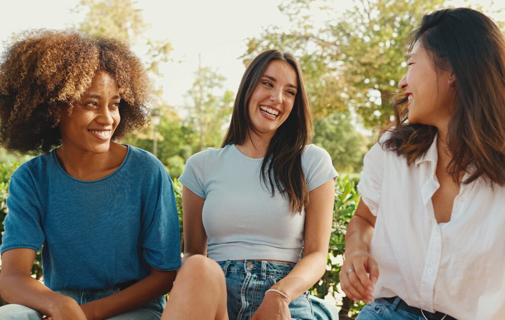 three women outdoors at fentanyl rehab in Jacksonville